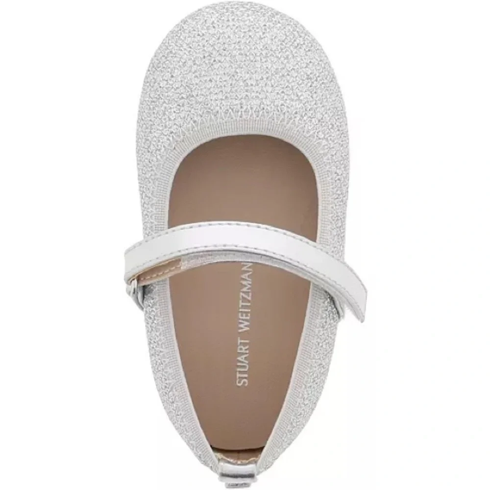 Stuart Weitzman Silver Baby Dancer Shoe